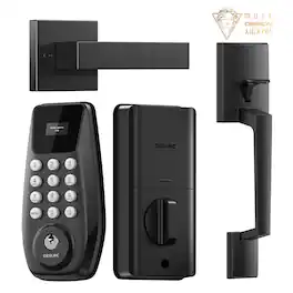 DESLOC - C100 Smart Door Lock with Visible Display, Smart Keypad Deadbolt with Handle for Front Door - Black