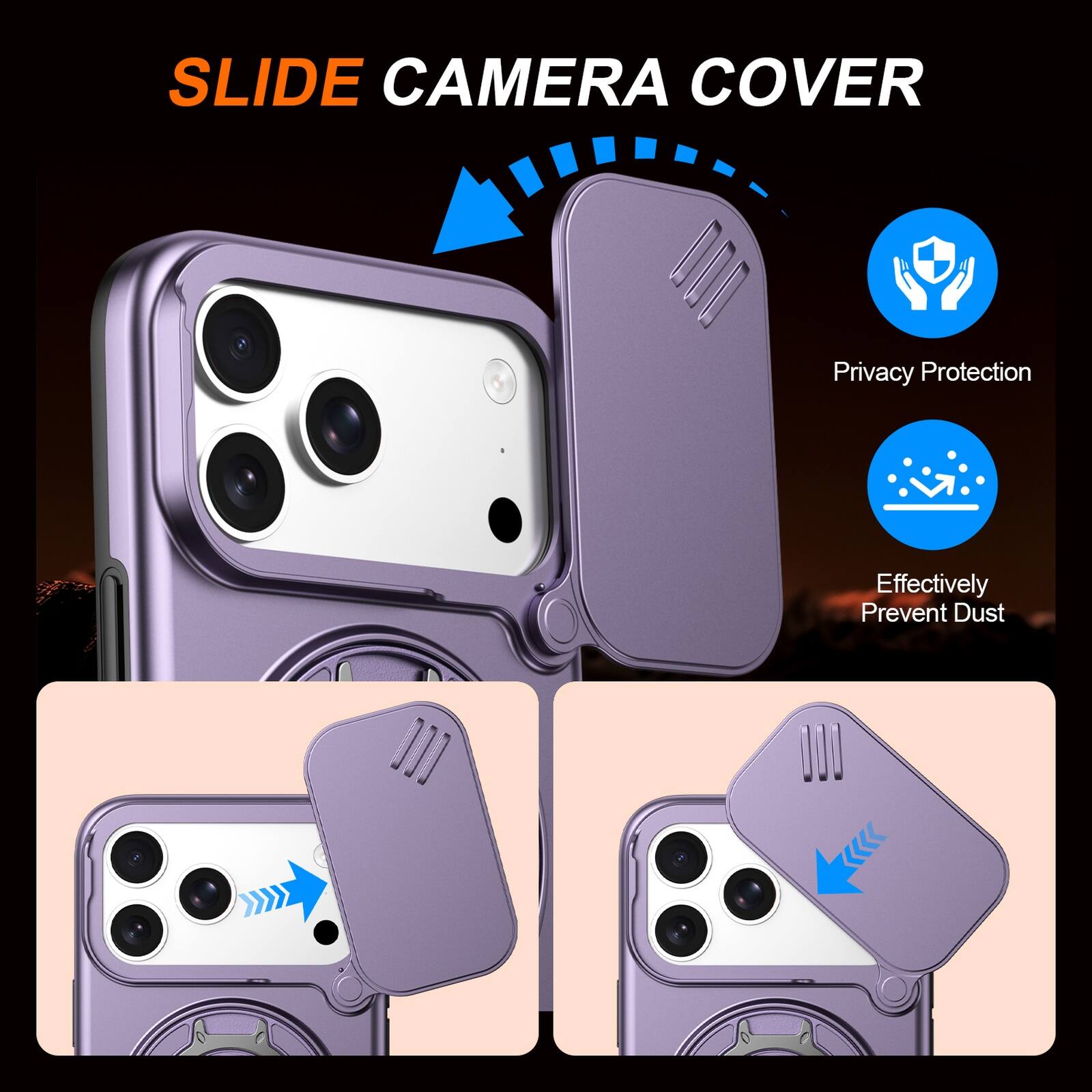 SLIDE CAMERA COVER  
Privacy Protection  
Effectively Prevent Dust