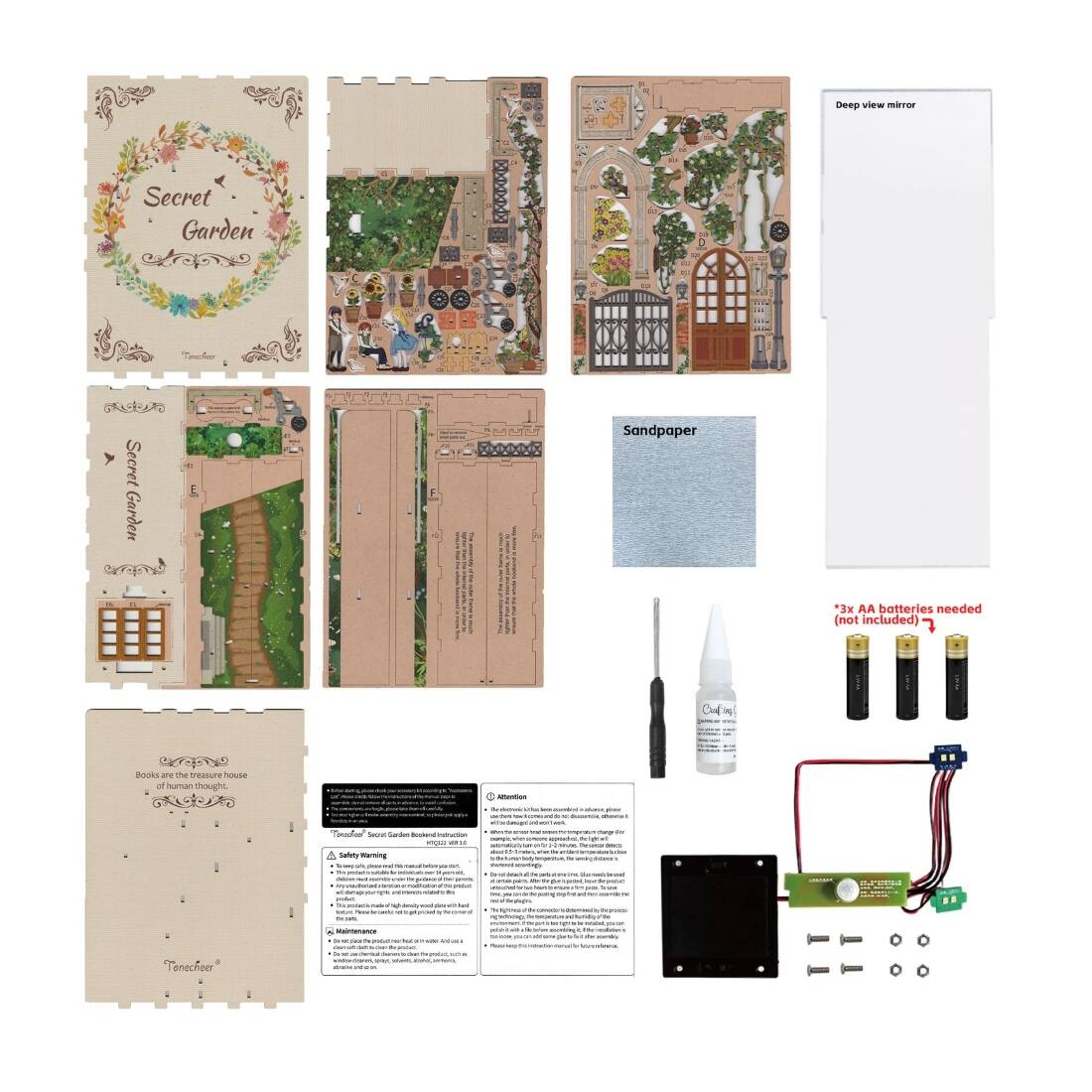 Back. 3D Puzzle - DIY 3D Book Nook Kit Secret Garden 80pcs.