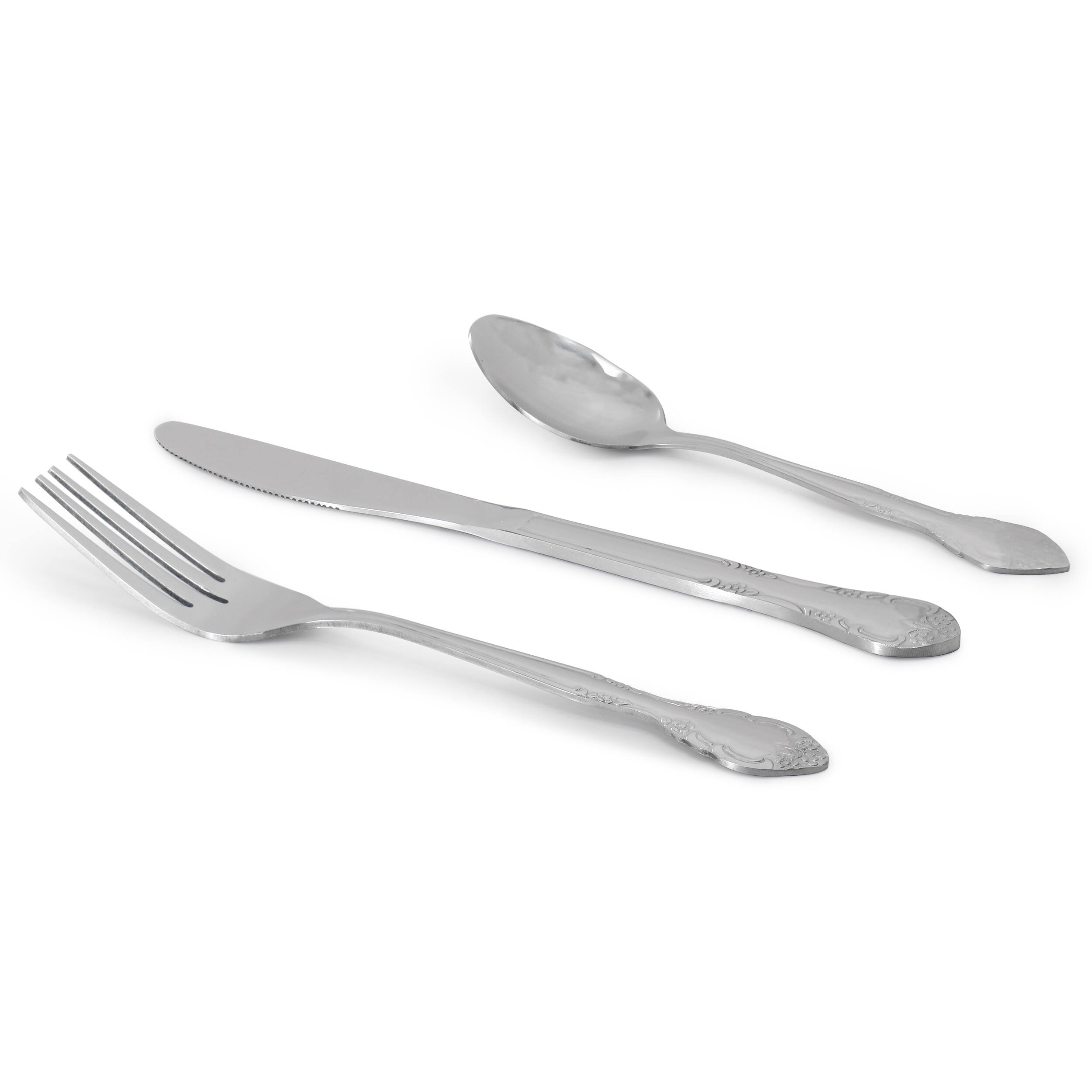 Alt View 1. Gibson - Gibson Everyday Fairmont 3 Piece Stainless Steel Flatware Set - Silver.