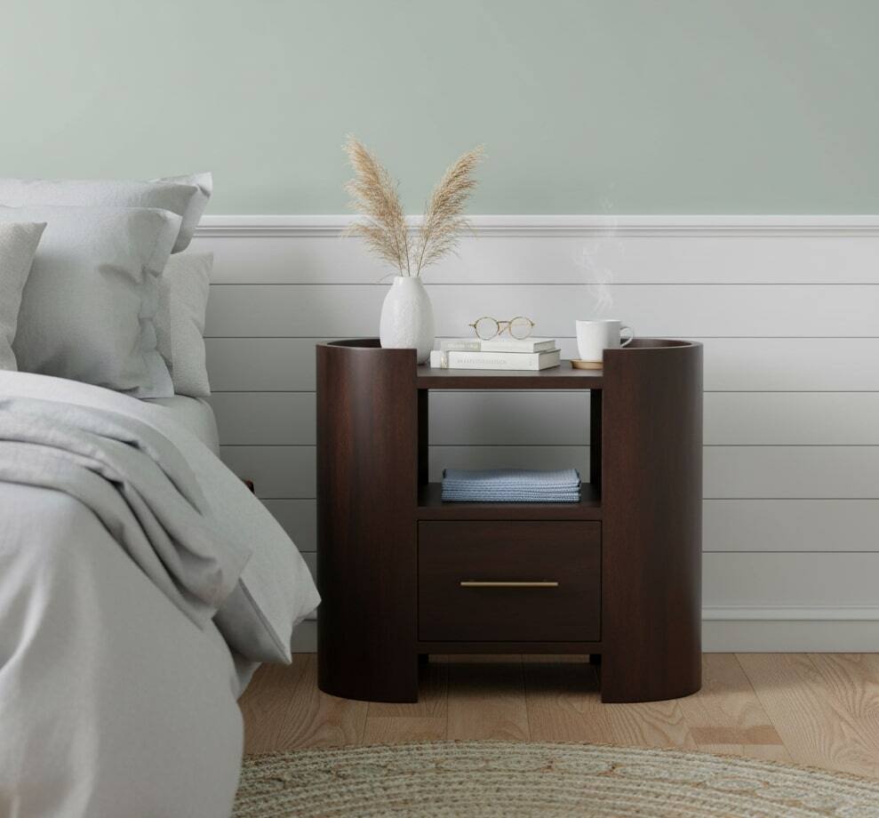 Alt View 2. Artisan Furniture - Artisan Furniture Solid Wood Valencia Bedside - Brown.