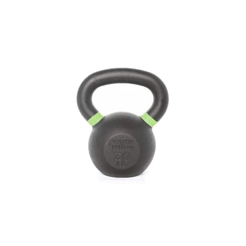 Power Systems - Cast Iron Kettlebell (30 lb), Strength Training Kettlebells for Home Gym Workouts - Black