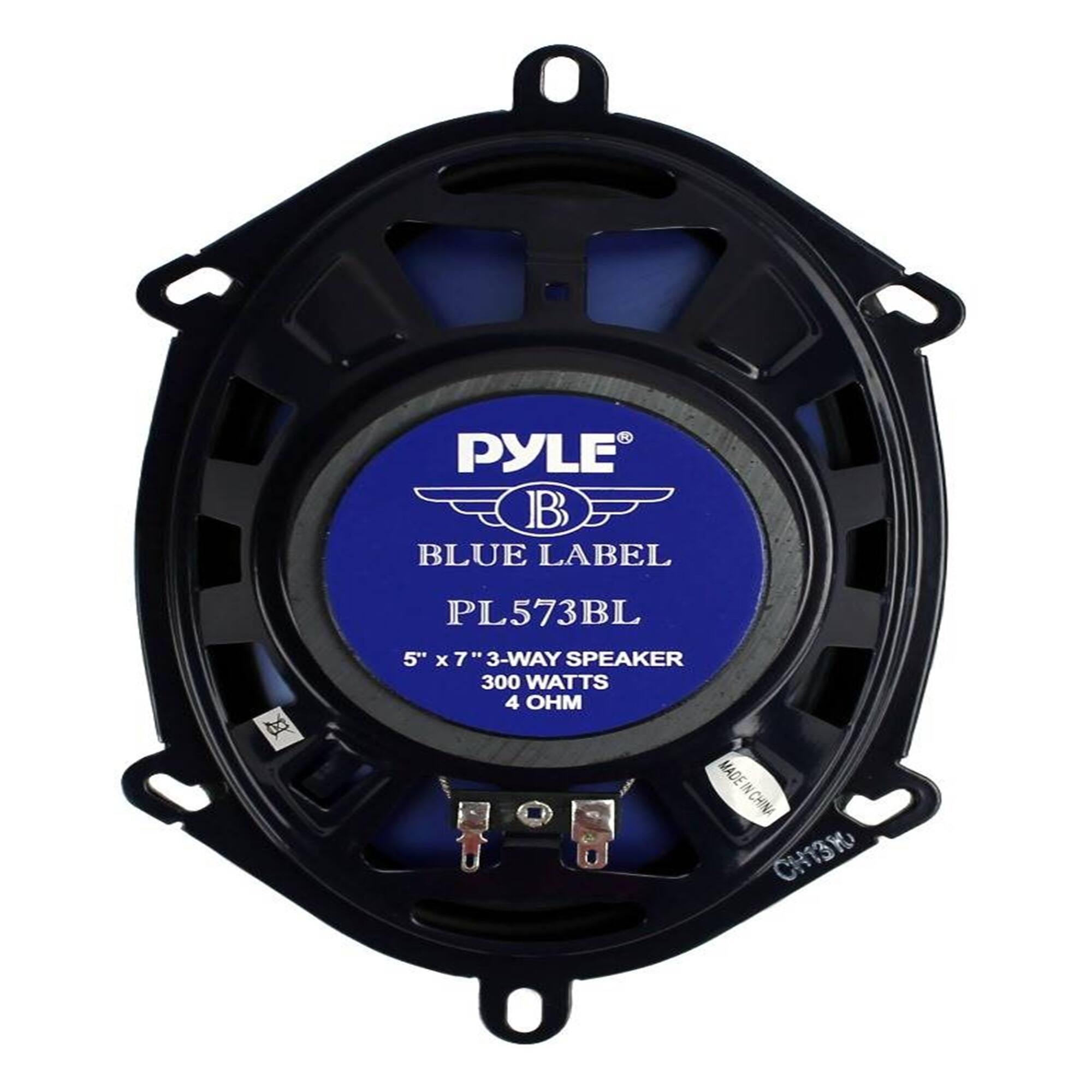 PYLE BLUE LABEL PL573BL 5" x 7" 3-WAY SPEAKER 300 WATTS 4 OHM MADE IN CHINA