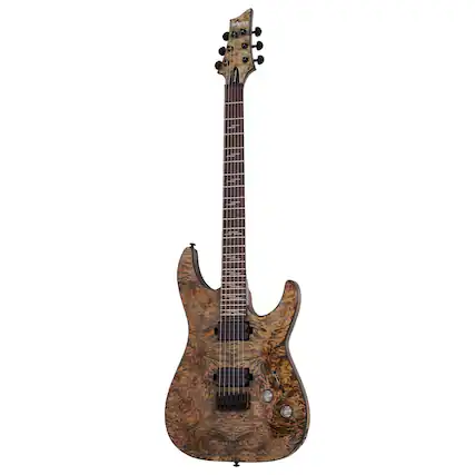 Front. Schecter - Schecter Guitar Research 2451 Omen Elite-6 Electric Guitar, Maple Neck, Charcoal - Charcoal.