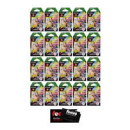 Fujifilm - Instax Mini Instant Rainbow Film (20-Pack) with Cleaning Cloth