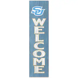 Jardine - Southern University Jaguars 12'' x 48'' Welcome Outdoor Leaner - Blue