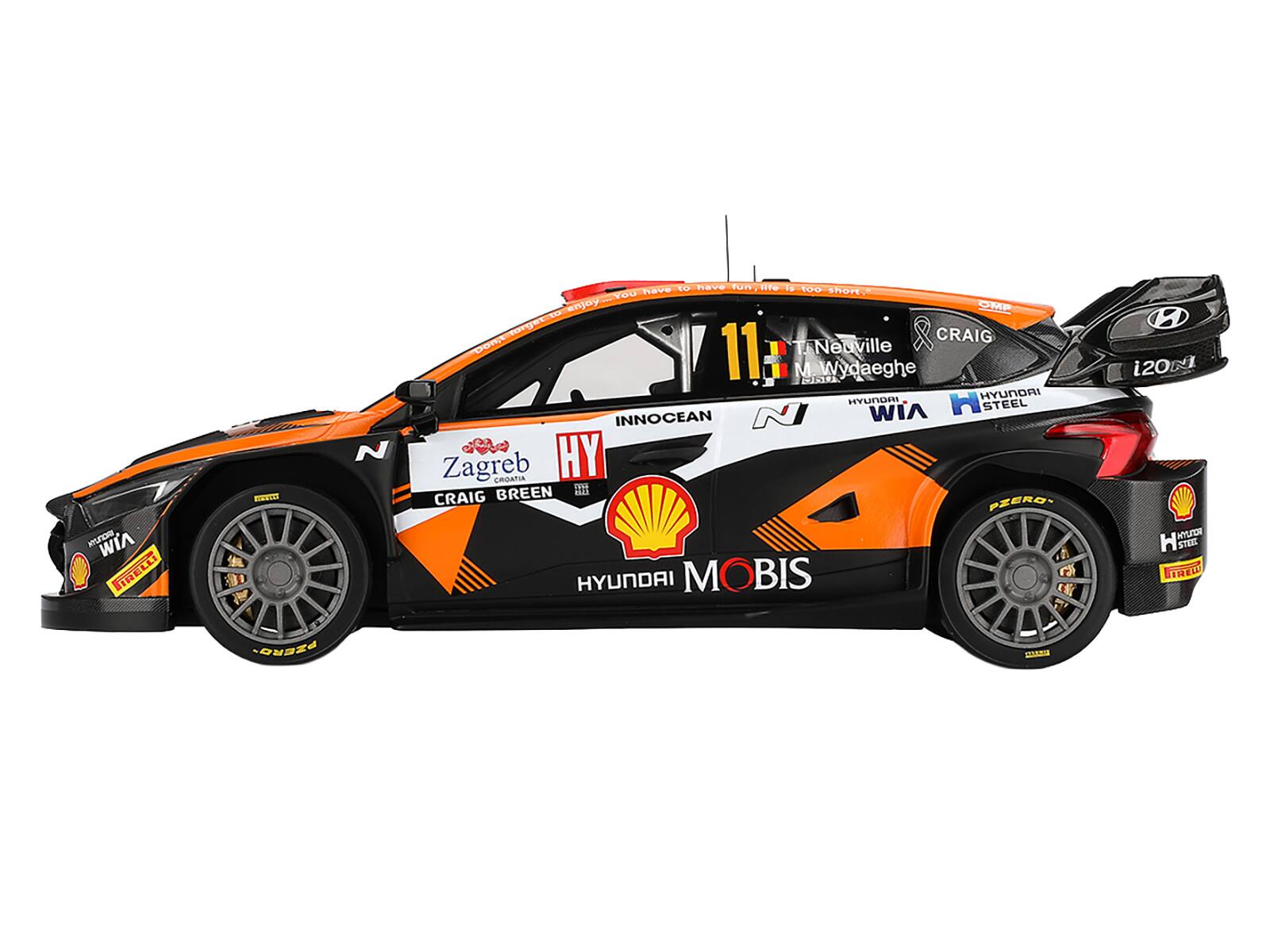 HYUNDAI WIA BIRELLI

meeco

N

You have to have fun, life is too short, to enjoy

OMP

CRAIG DONA

11

TiNeuville M

POSUA Wydaeghe

HYUNDAI

HYUNDAI

HY CROATIA

BREEN

milk

CRAIG

PZERO

MOBIS

HYUNDAI

H i20N1

HYUNDAI

STEEL

BIRELLY

PZERO