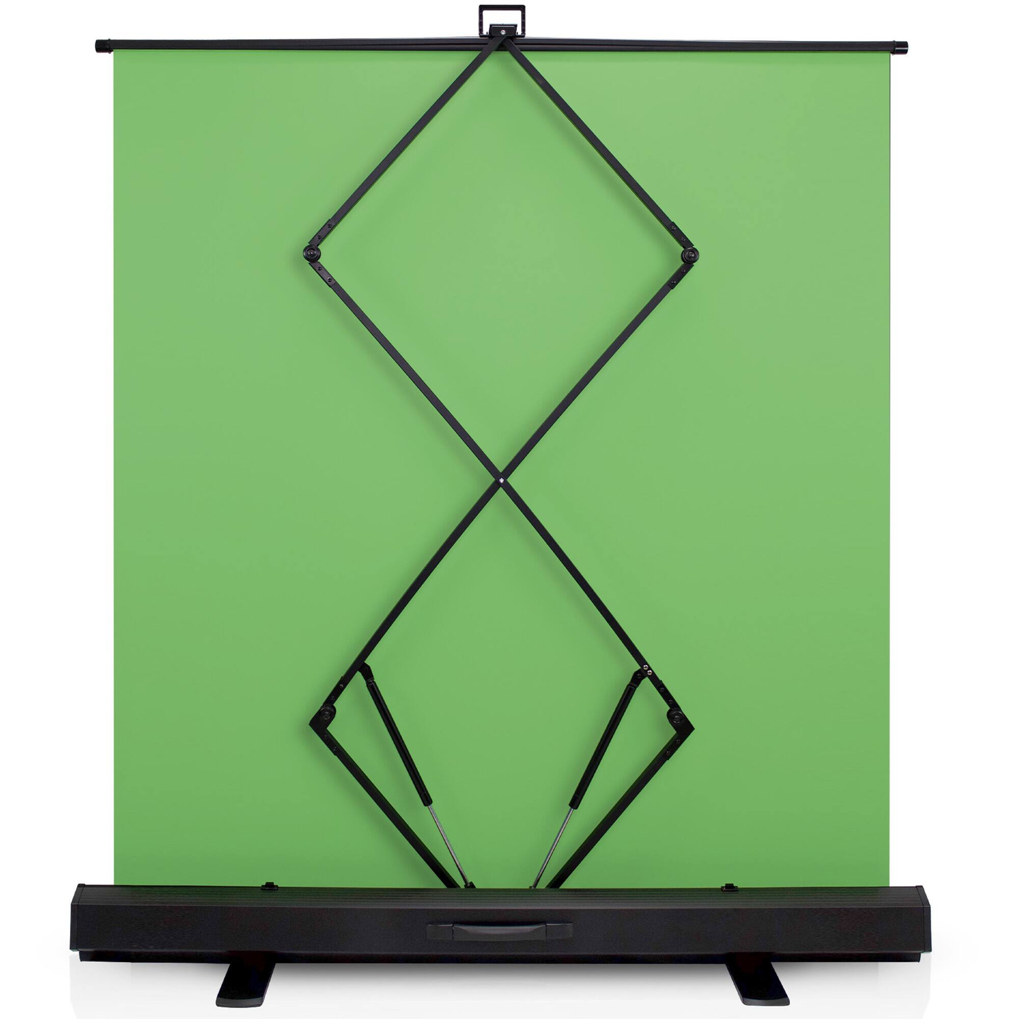 Left. KHOMO GEAR - Pull-Up Green Screen – Collapsible Chroma Key Backdrop for Photo, Streaming, and Video Production.