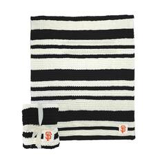 Front. Logo Brands - San Francisco Giants 50" x 60" Cable-Knit Throw Blanket - Multicolor.
