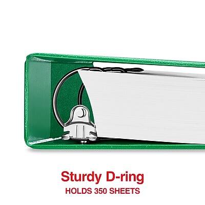 Sturdy D-ring  
HOLDS 350 SHEETS