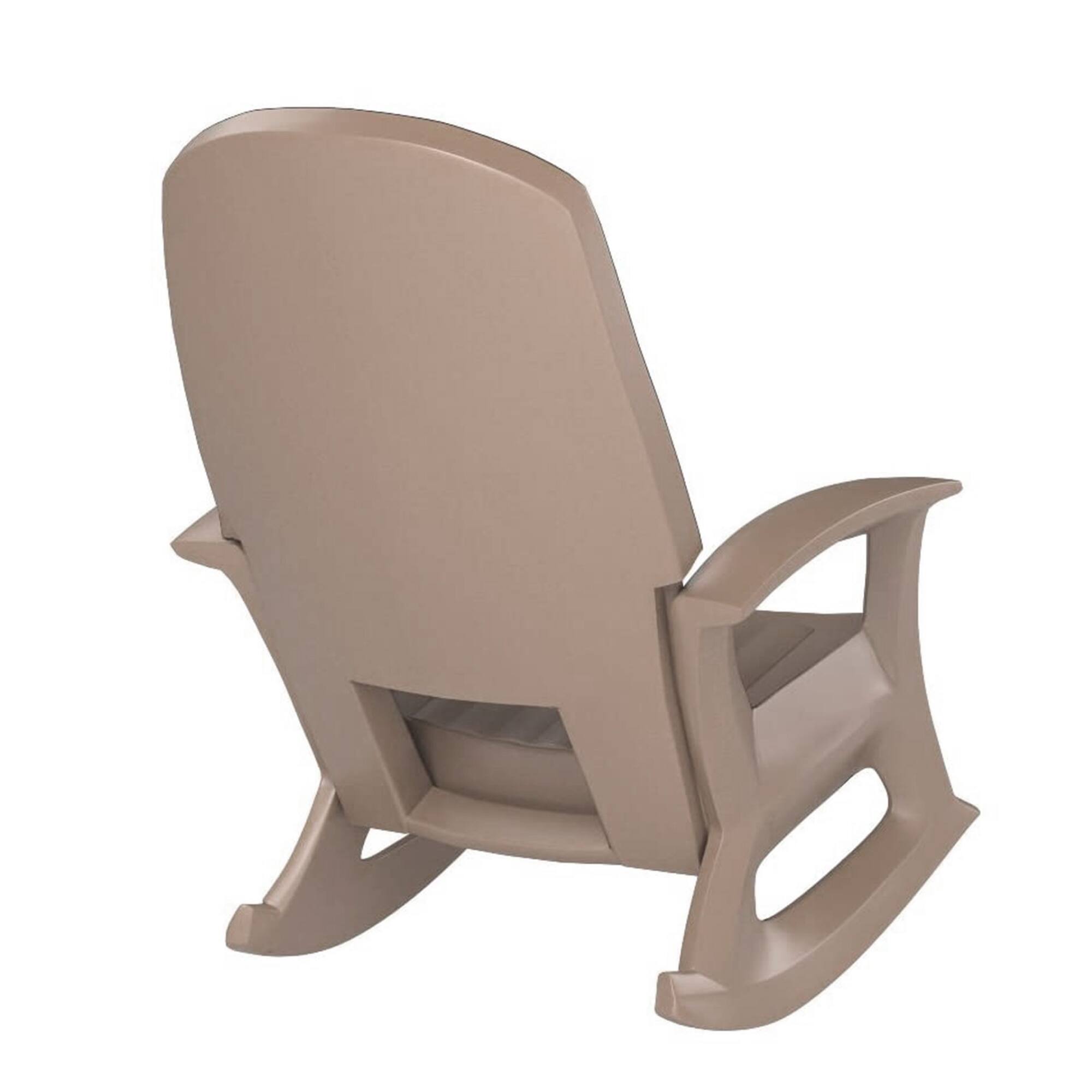 Alt View 8. Semco - Semco Plastics Rockaway Heavy Duty All-Weather Outdoor Rocking Chair, Taupe - Taupe.
