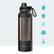 Alt View 13. Buzio - 40oz Insulated Water Bottle with Straw Lid and Spout Lid - Black.