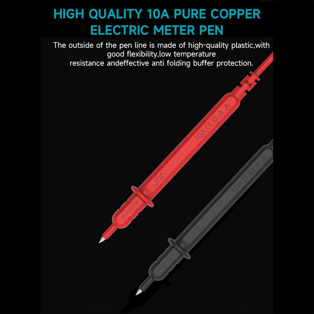 HIGH QUALITY 10A PURE COPPER ELECTRIC METER PEN

The outside of the pen line is made of high-quality plastic, with good flexibility, low temperature resistance, and effective anti-folding buffer protection.

CAT 1KV S 10ACEAA 10A

10A CE

1KV CAT III

10A CE