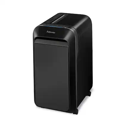 Front. Fellowes - 5501701 Powershred LX190 20 Manual Sheet Capacity Cross-Cut Shredder - Black.