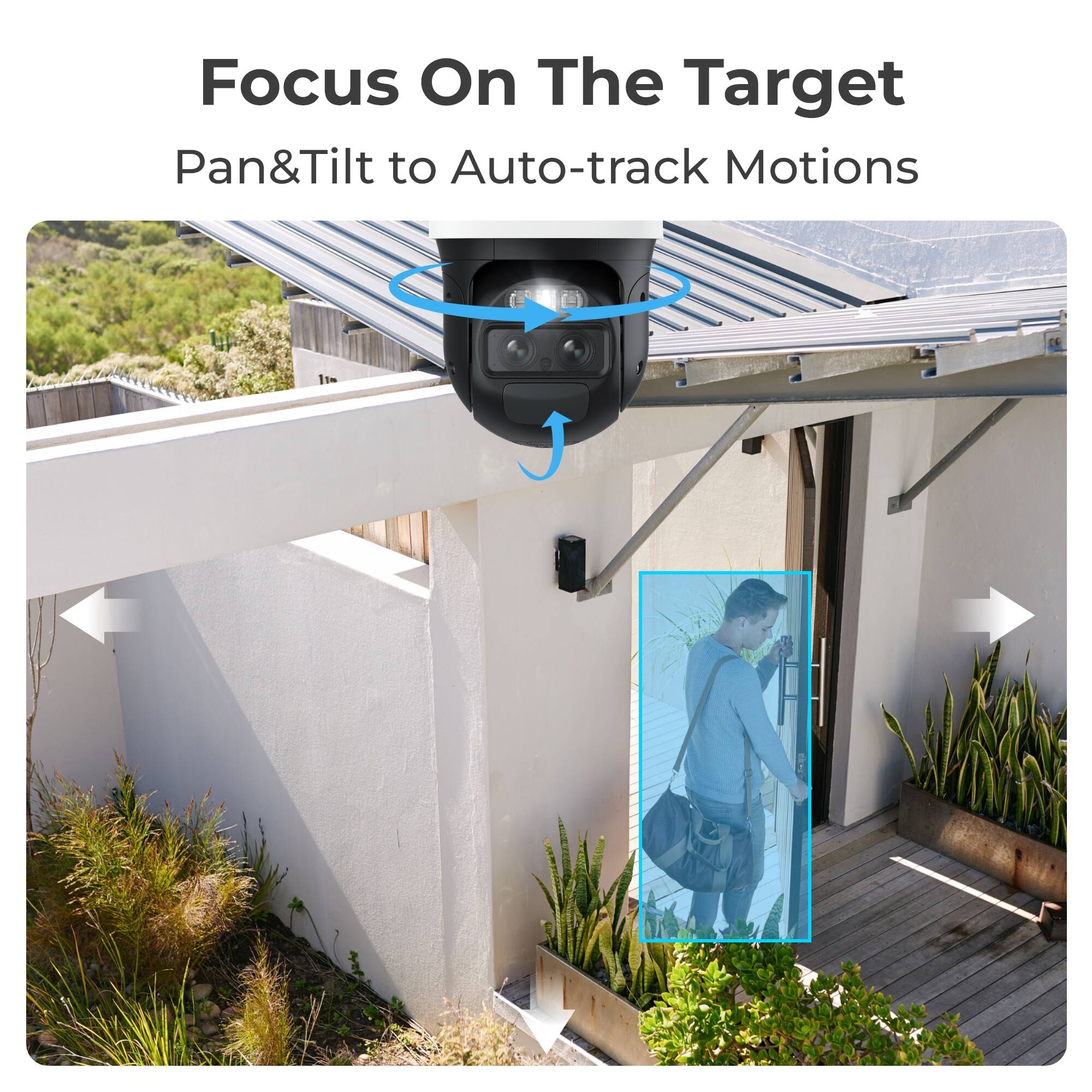 Focus On The Target  
Pan&Tilt to Auto-track Motions