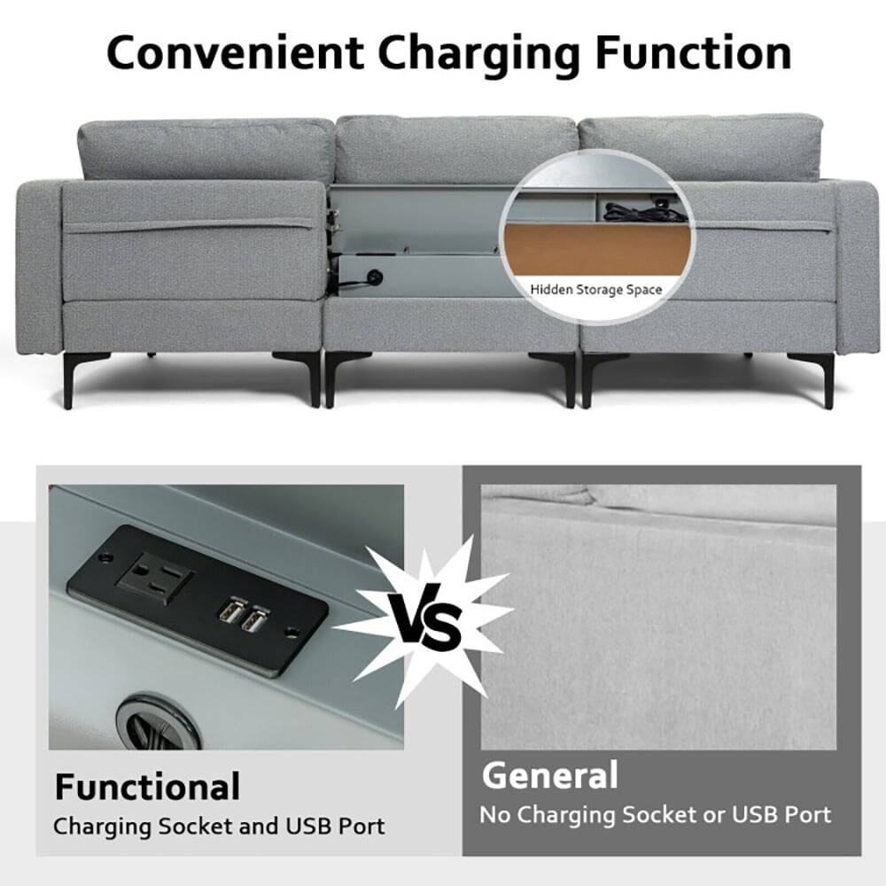 Convenient Charging Function

Hidden Storage Space

Functional
Charging Socket and USB Port

VS

General
No Charging Socket or USB Port