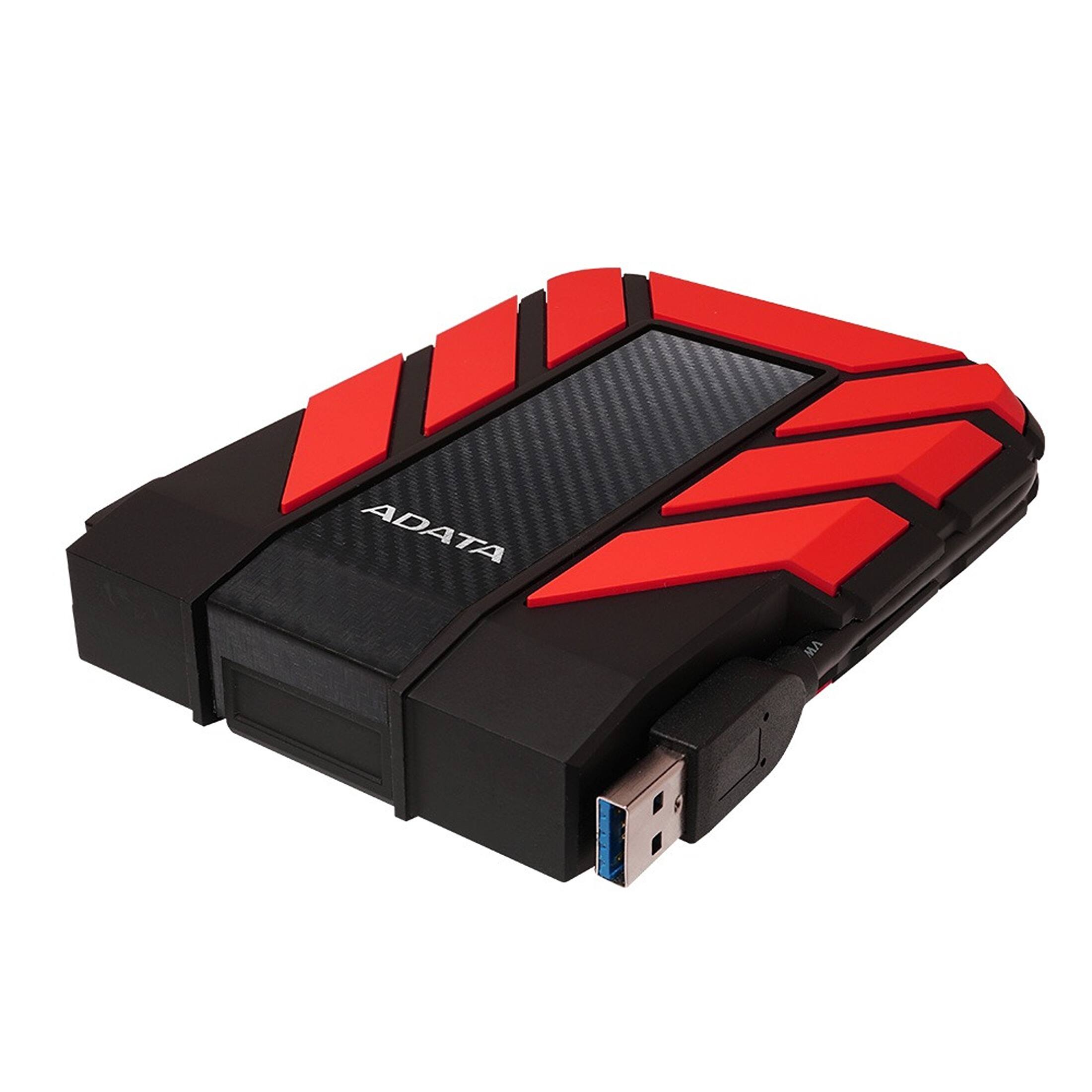 Alt View 2. ADATA - HD710 Pro 1TB External Hard Drive, USB 3.2 Gen1, IP68 Waterproof, Red - RED.
