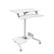 Alt View 5. Mount-It! - Mobile Sit-Stand Computer Workstation with Height Adjustment, Device Slot, Keyboard Tray & Bonus Storage - White.