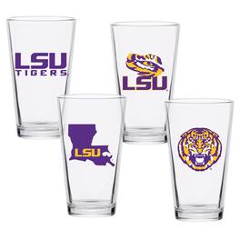 Indigo Falls - LSU Tigers 16oz. Collector Pint Glass Four-Set - Multicolor