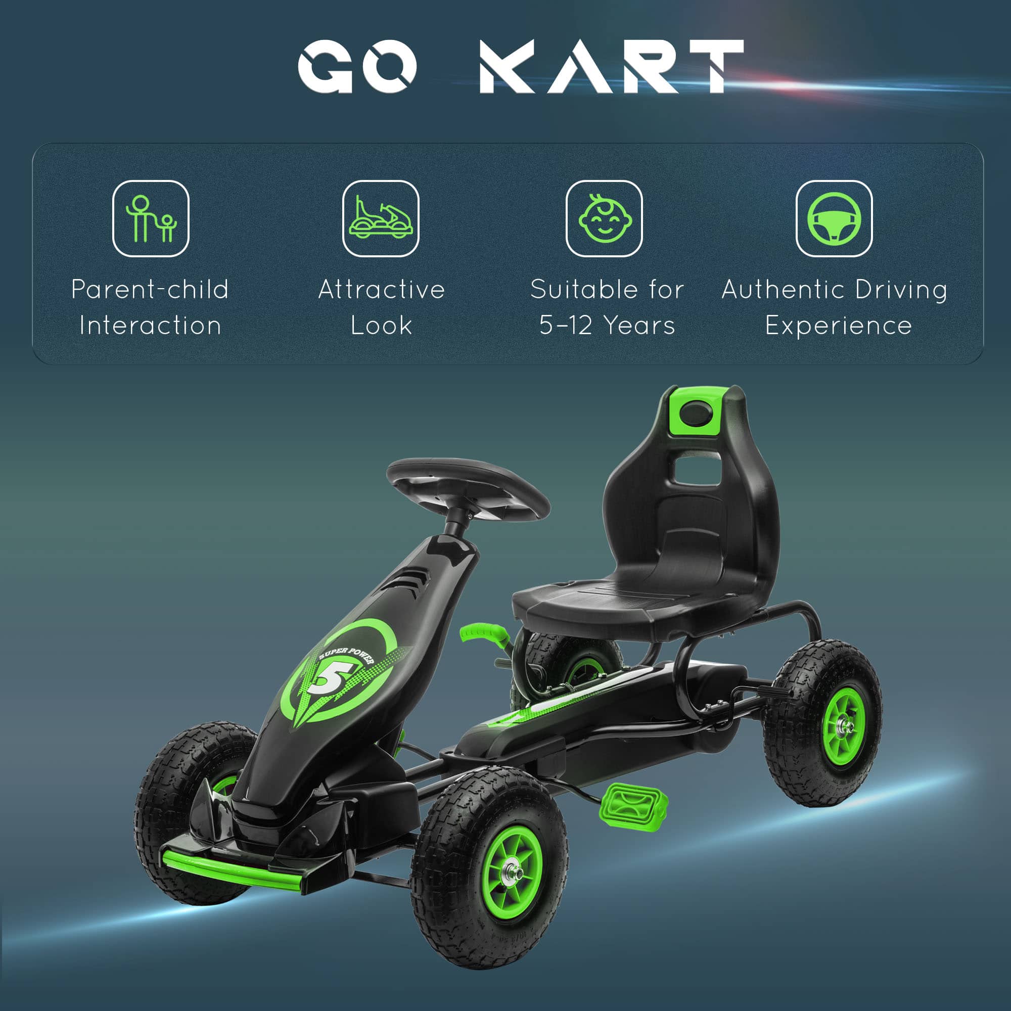 GO KART

- Parent-child Interaction
- Attractive Look
- Suitable for 5-12 Years
- Authentic Driving Experience

POREE 5