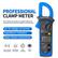 **PROFESSIONAL CLAMP METER**
All-in-one set can measure a variety of electronic components to meet your needs for multi-function
- AC / DC voltage / AC current
- Capacitance / resistance
- Diode / Buzzer measurement
**Features:**
- Non-contact measurement
- Automatic shut-down
- Data retention
- Smart chip
**Specifications:**
- 600V CAT II = 400A
- 20/400A
- CAT III 300V
- CAT II 600V
**Model:**
- ST201
**Safety:**
- CE marked
**Additional Functions:**
- MAX MIN
- hFE
- Temperature measurement (°C / °F)