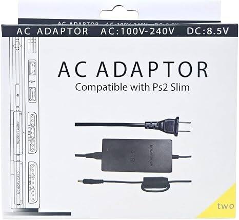 AC ADAPTOR  
AC: 100V-240V  
DC: 8.5V  

AC ADAPTOR  
Compatible with Ps2 Slim  

CARD  
two