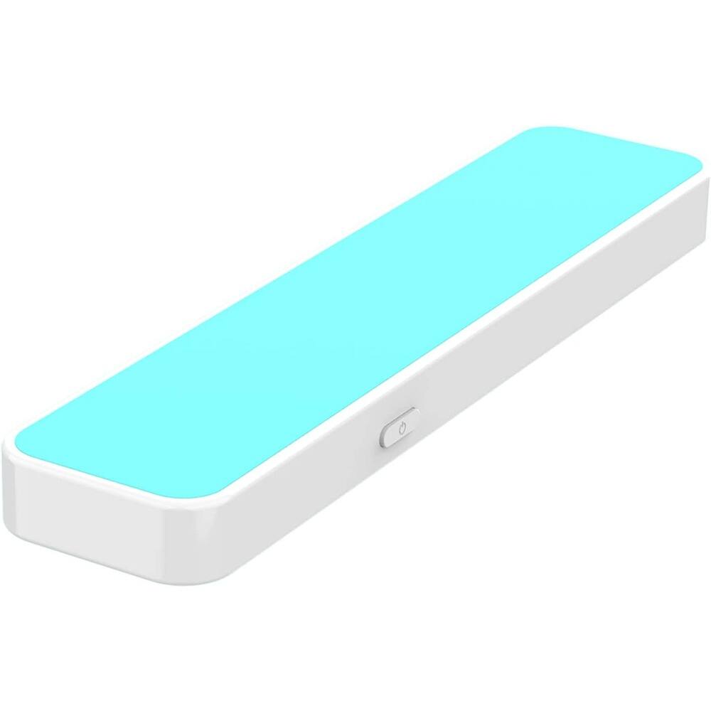 Front. MOSZAR LLC - Bone Conduction Pillow Speaker with Bluetooth, White Noise and Portable Design – White/Blue.