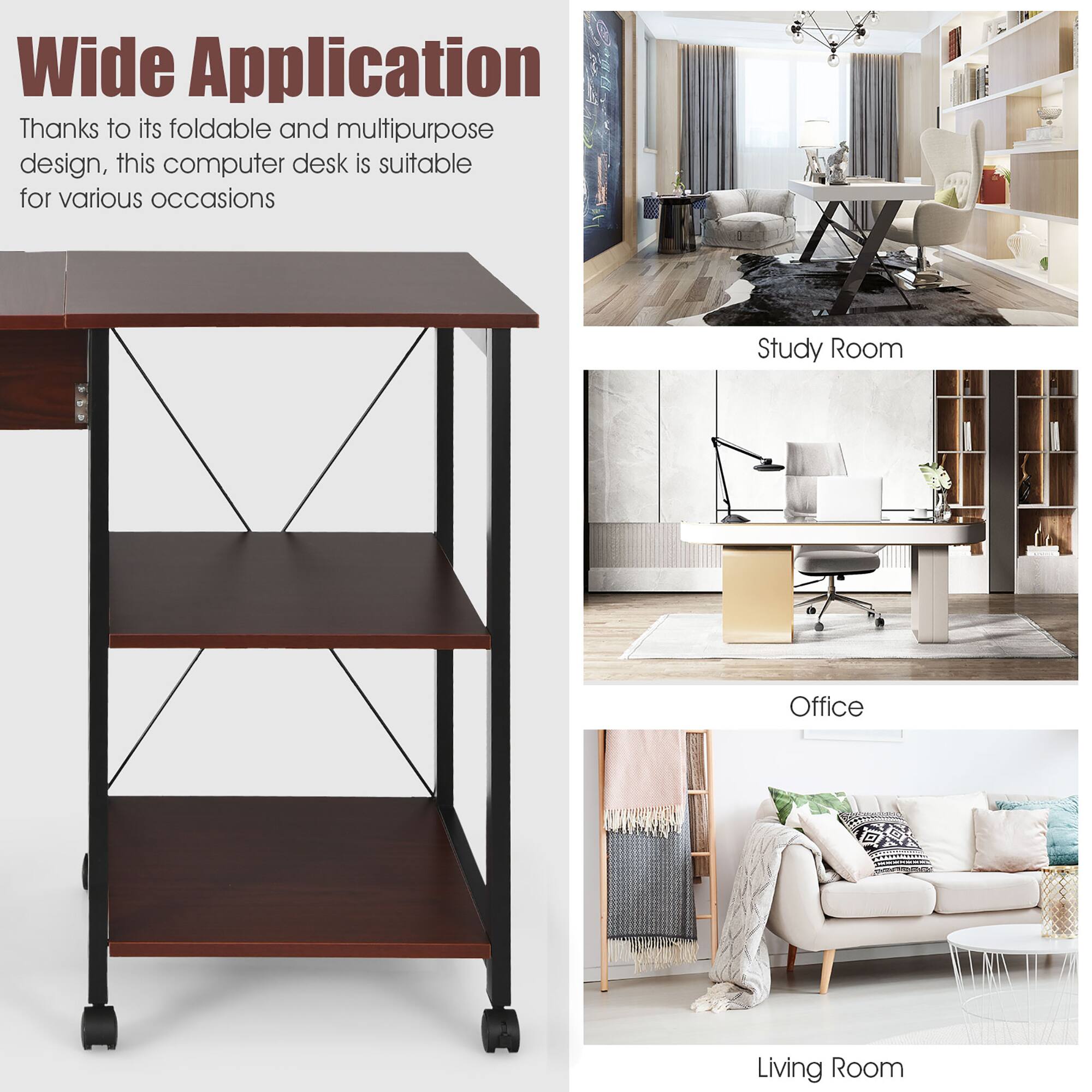 Wide Application

Thanks to its foldable and multipurpose design, this computer desk is suitable for various occasions

Study Room
Office
Living Room