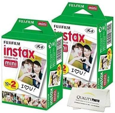 INSTAX Mini Instant Film (White) for Fujifilm Mini 8,9,11,12 Cameras w/Microfiber Cloth by Quality (40 Prints) price history on PriceWatchPro