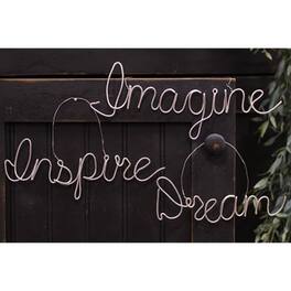 BreeBe - *Inspire Imagine Dream Script Metal Ornament 3 asstd - Silver
