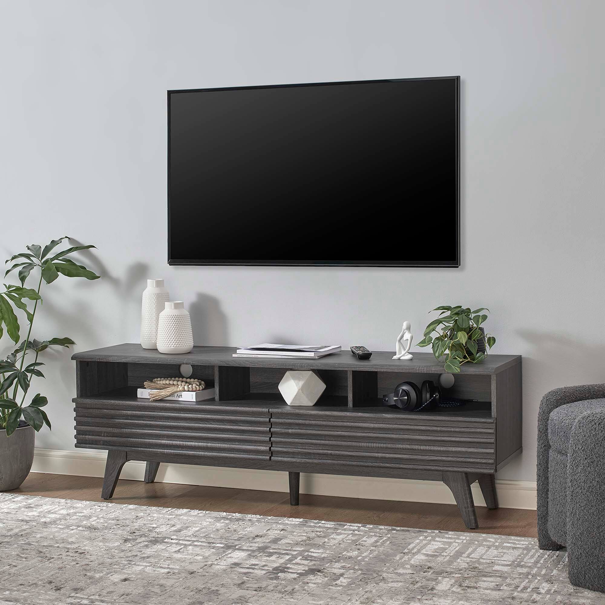 Render 60" TV Stand by Modway - Charcoal