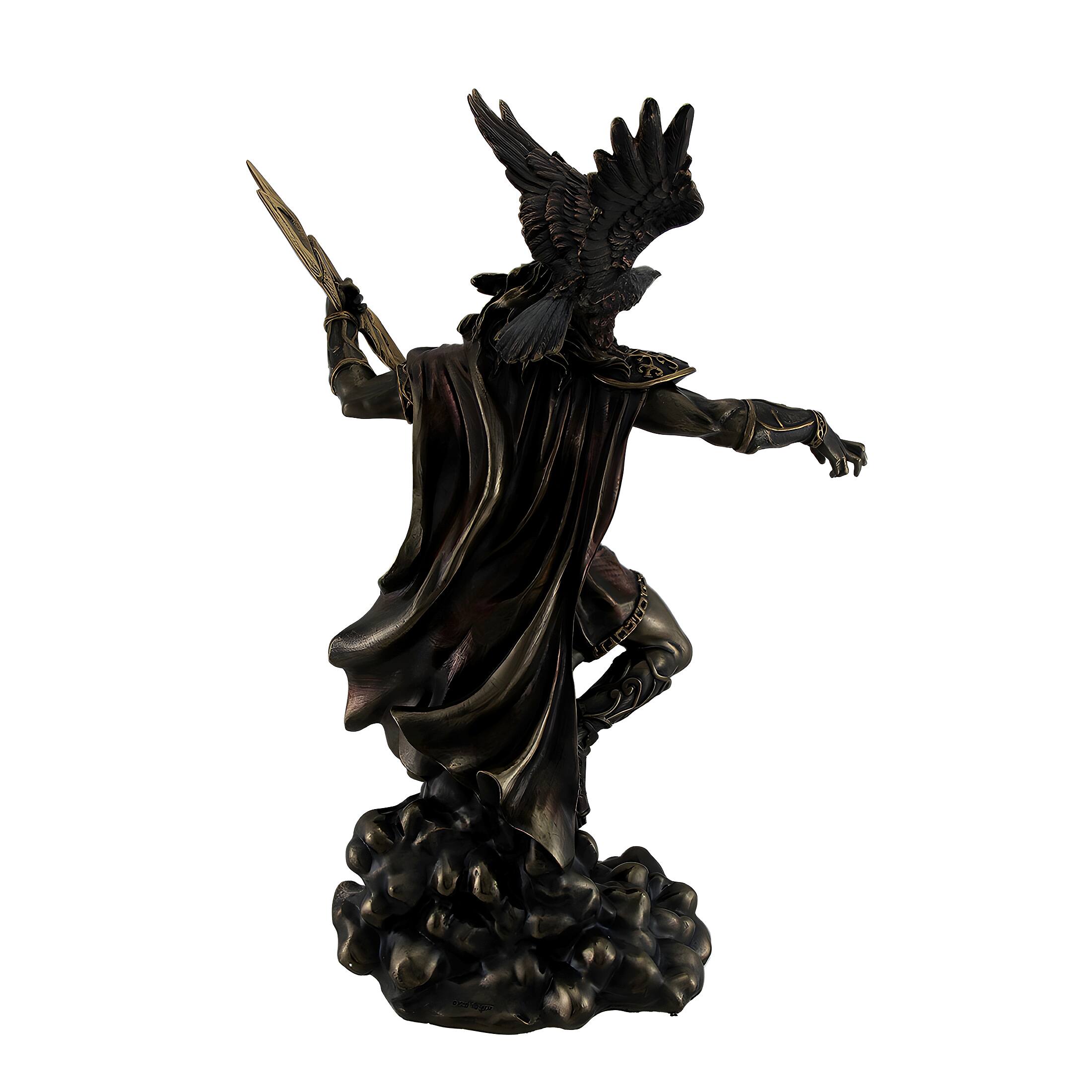 Alt View 3. Veronese Design - Zeus Greek God of Thunder w/Aetos Dios Wielding Lightning Bolt Statue - Bronze.