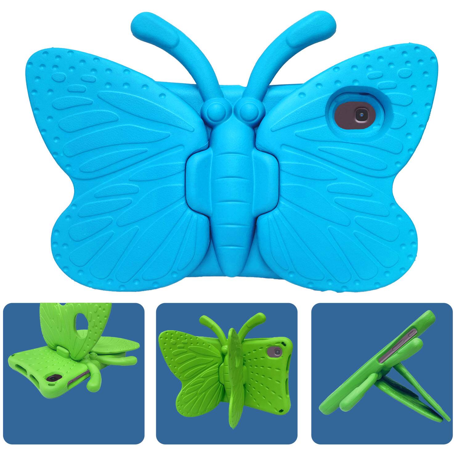 Alt View 2. Dteck - For Samsung Galaxy Tab A9 2023 8.7-inch Kid Case Butterfly Kickstand Light EVA Full Body Drop Protective Cover - Blue.