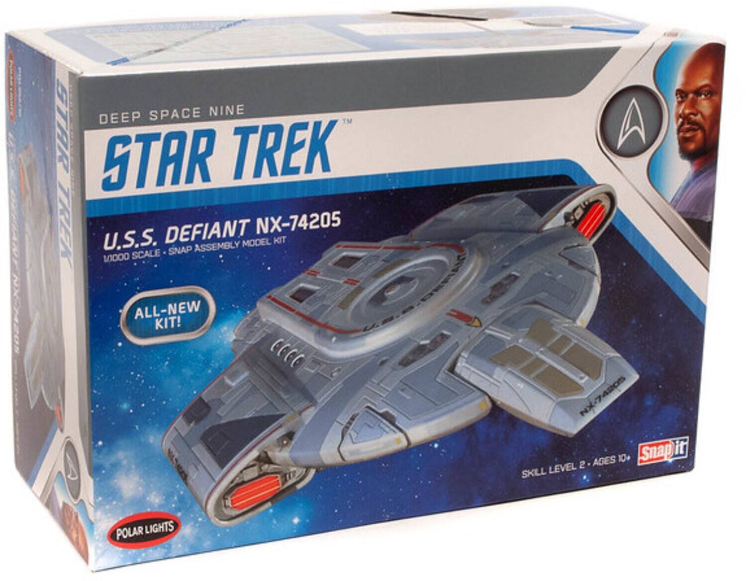 Deep Space Nine Star Trek U.S.S. Defiant NX-74205 1/1000 Scale Snap Assembly Model Kit V1000 All-New Kit! Polar Lights Snap It Skill Level 2 Ages 10+