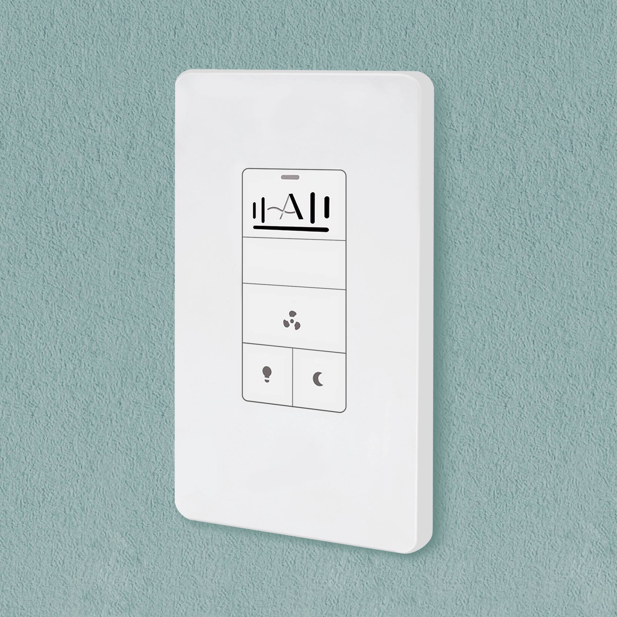 Angle. Akicon - Akicon Humidity Sensor LED Timer Switch with Motion-Activated Wall Plate for Bathroom Exhaust Fan in White - White.