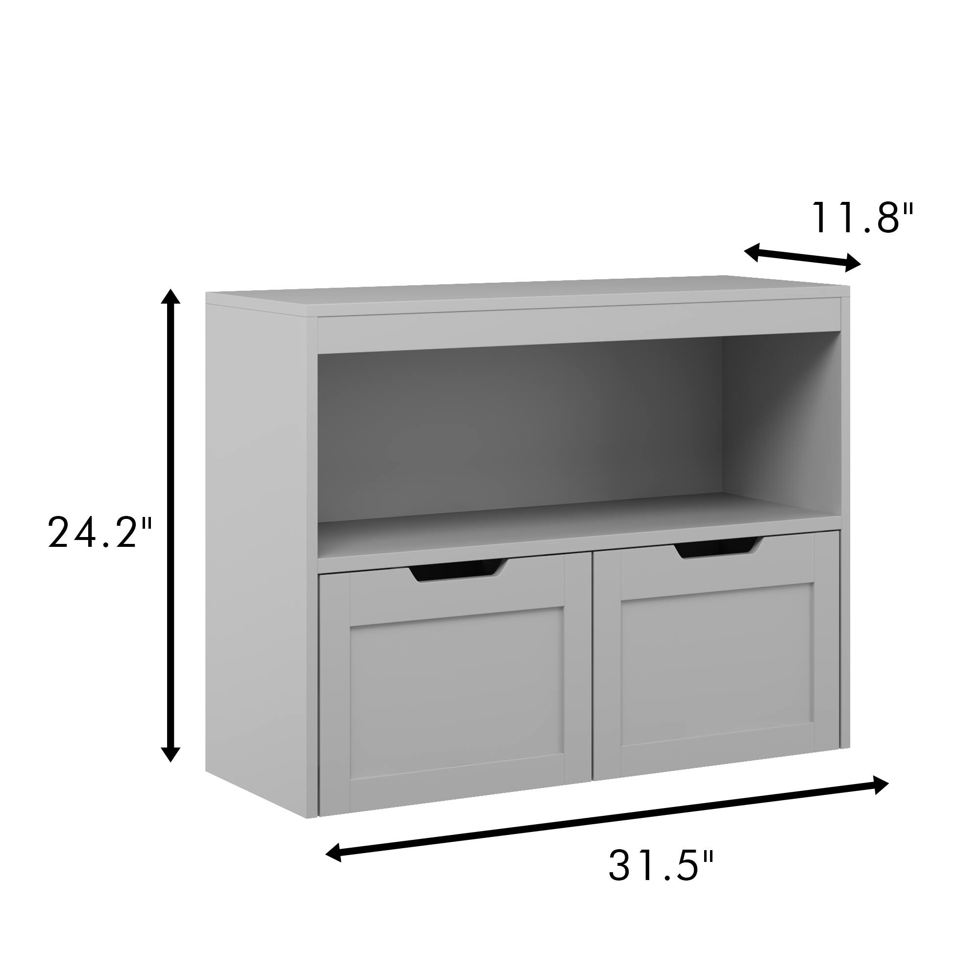 MERAVOM Kids Bookshelf & Toy Storage Organizer with 2 Bins, Children ...