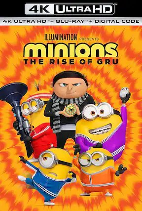 Front. Minions: The Rise of Gru - 4K Blu-Ray.