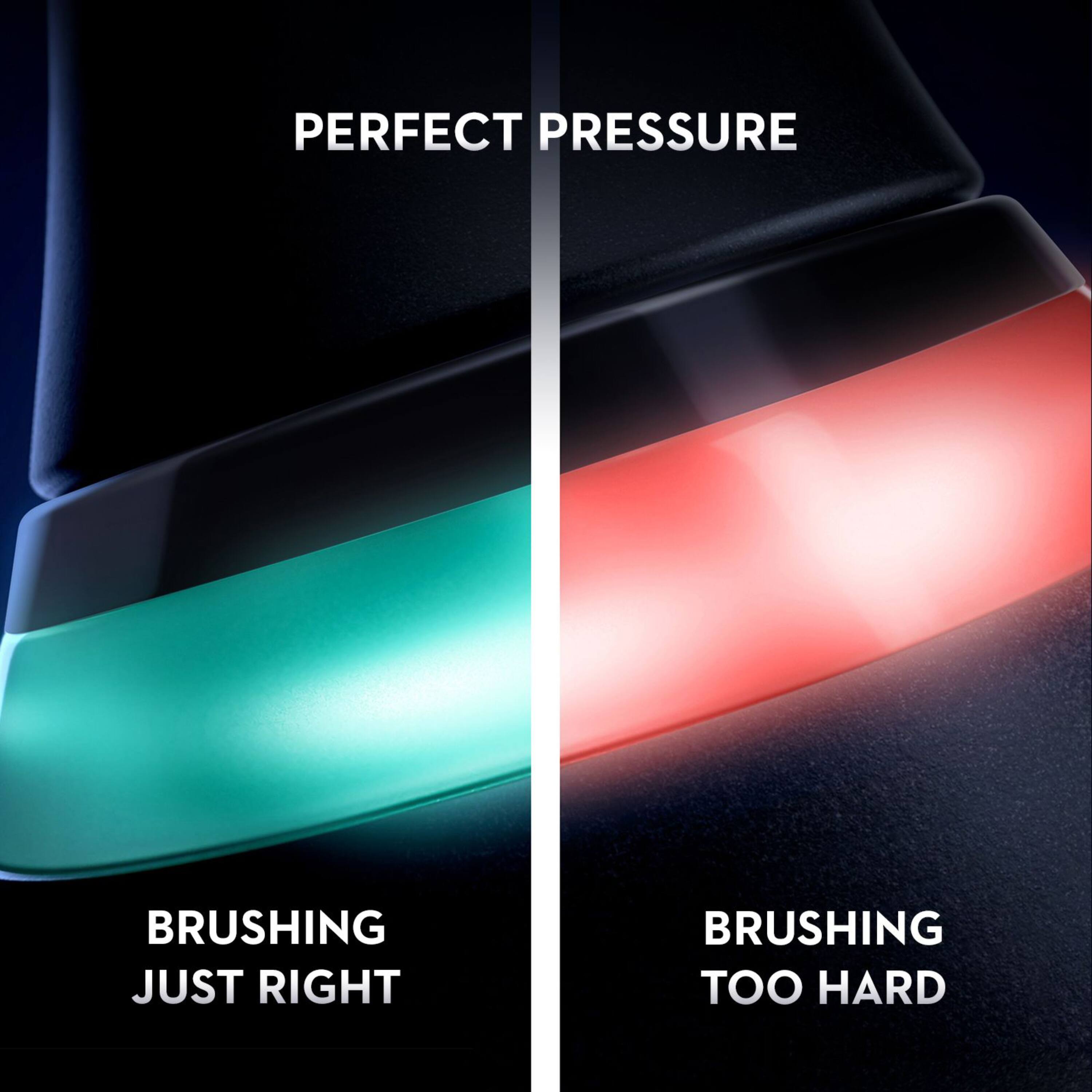 PERFECT PRESSURE  
BRUSHING JUST RIGHT  
BRUSHING TOO HARD