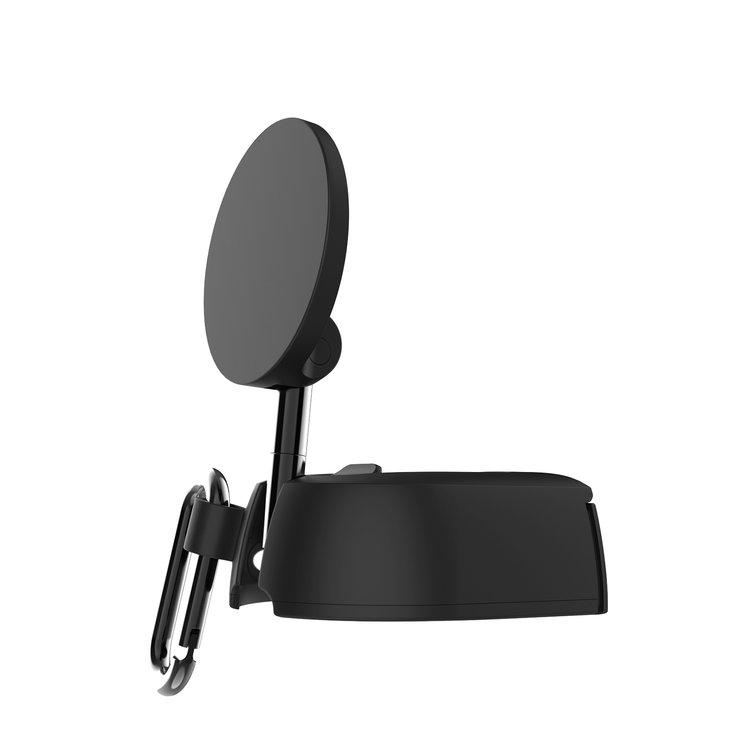 Angle. iOttie - iOttie Treker Magnetic Travel Phone Mount, MagSafe Compatible, 360° Swivel Holder w/ Ring Adapter - Black - Black.