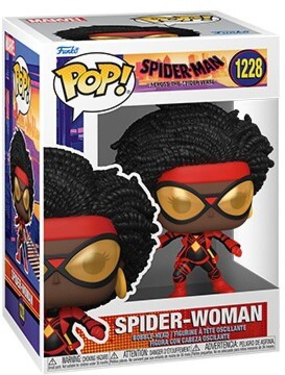 LARRi Frnke SPIDER-MAN 1228 POP! MIGSS SPIDER- SPIDER-WOMAN A TETE OSCILANTE SOBULE CABEZA OSCILANTE KGXA FICORA DE ADVERTENDA sOR A ATTENTION A WRRVING DOE