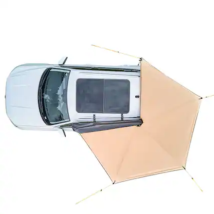 Front. VEVOR - 270 Degree Awning, 52 sq.ft Driver Side Vehicle Awning, Waterproof UV50+ Car Side Awnings with Carry Bag - Beige.