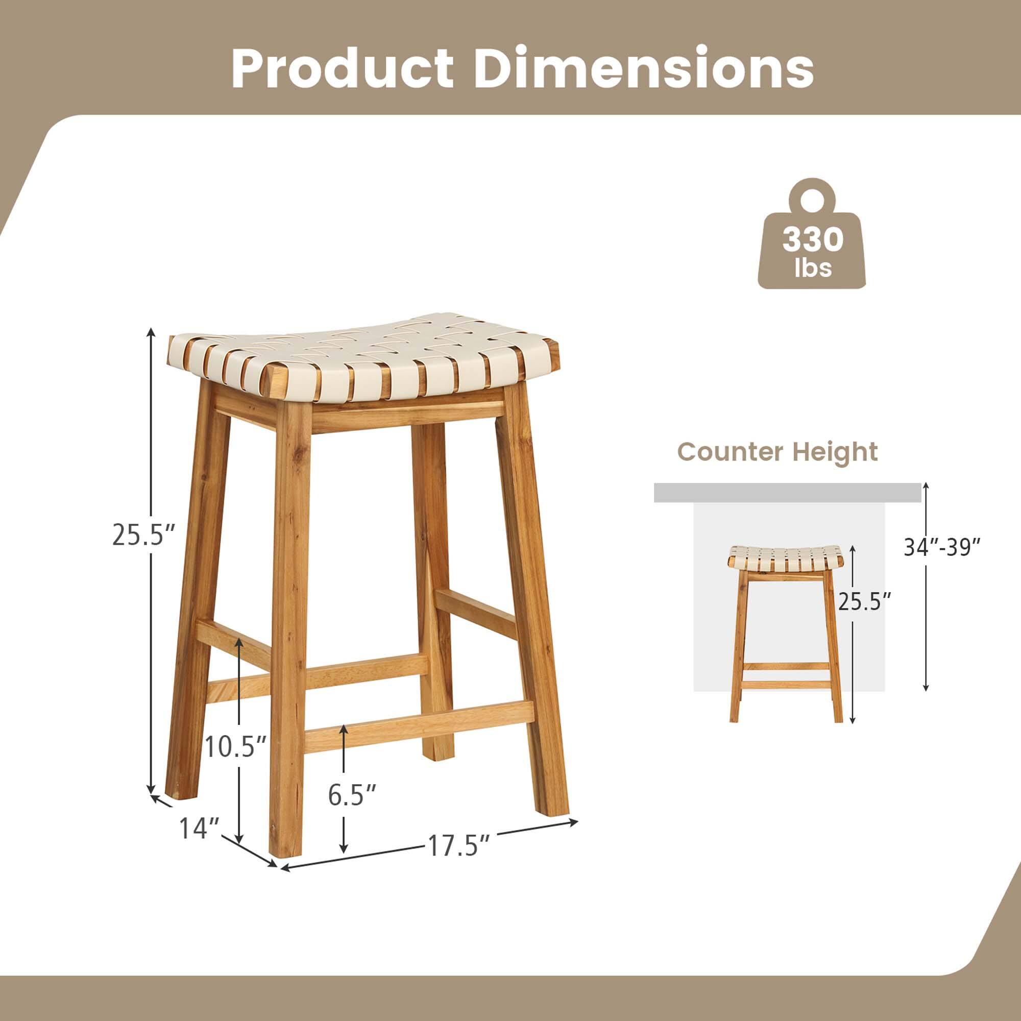 Product Dimensions  
330 lbs  
Counter Height 34"-39"  
25.5"  
14" x 10.5" x 6.5"  
17.5"