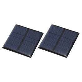 Unique Bargains - 2pcs 3V 0.375W 125mA Mini Solar Panels, Small Solar PV Cells for DIY Electric Toy Materials Kits - Black