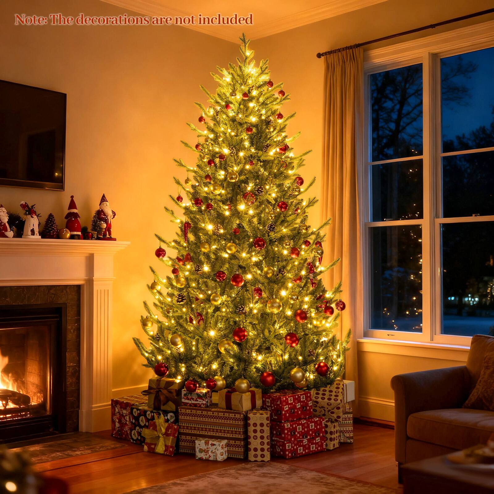 Note: The decorations are not included.