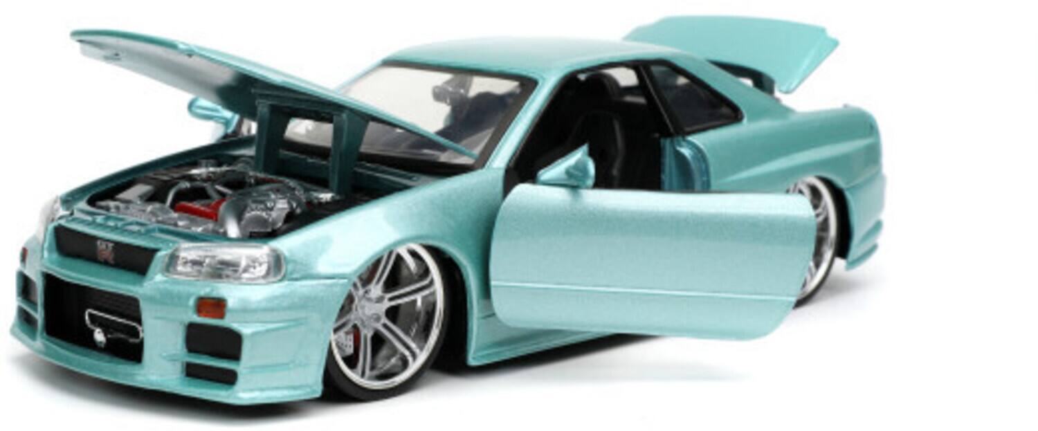 Alt View 1. Jada Toys - Jada Toys - 1:24 Fast & Furious - Brian's Nissan Skyline GT-R R34   - COLLECTIBLES - Multicolor.