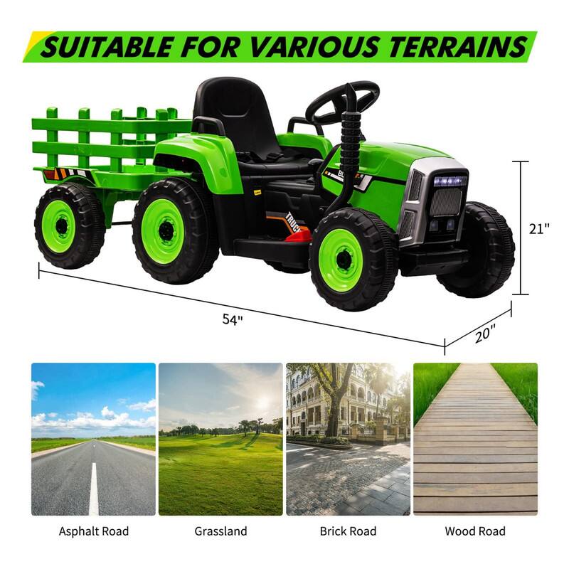 SUITABLE FOR VARIOUS TERRAINS

- Asphalt Road
- Grassland
- Brick Road
- Wood Road

Dimensions:
- Length: 54"
- Width: 20"
- Height: 21"