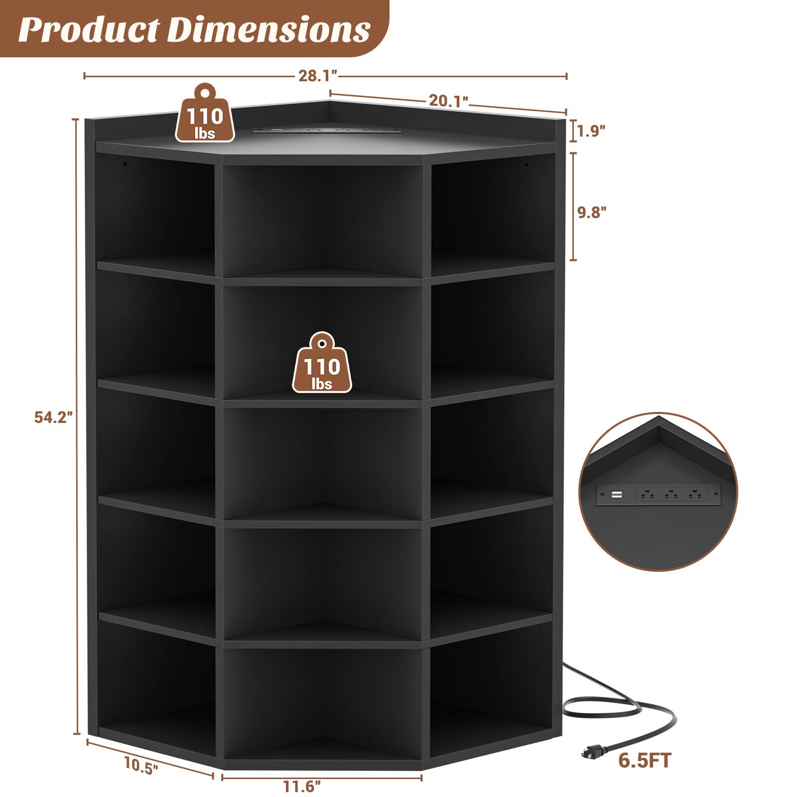 Product Dimensions: 110 lbs, 28.1" x 20.1" x 1.9" x 9.8" x 110 lbs, 54.2" x 10.5" x 11.6" x 6.5FT