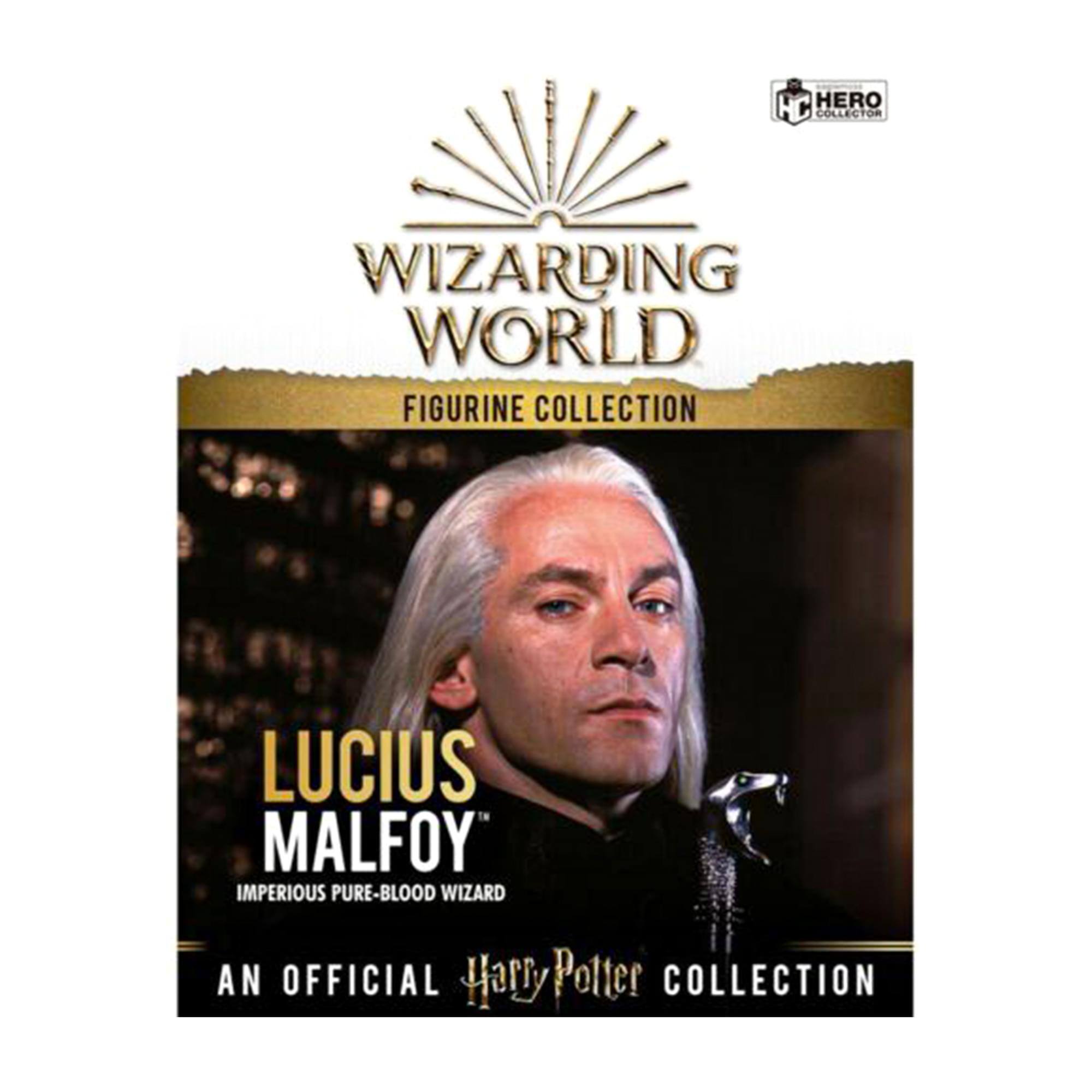 WIZARDING WORLD  
FIGURINE COLLECTION  

LUCIUS MALFOY  
IMPERIOUS PURE-BLOOD WIZARD  

AN OFFICIAL Harry Potter COLLECTION  

HERO COLLECTOR