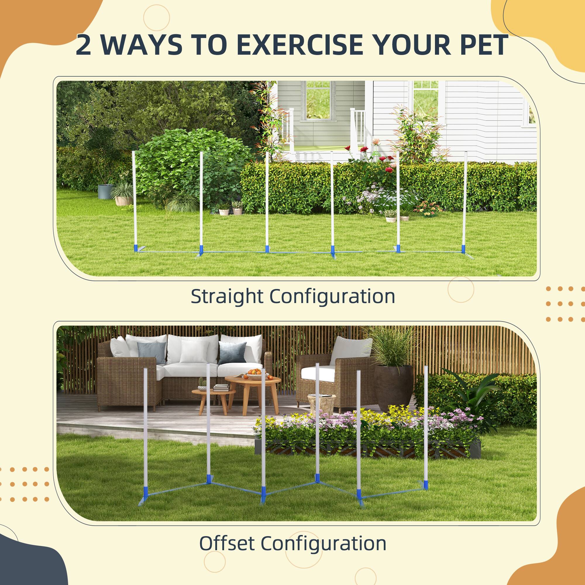2 WAYS TO EXERCISE YOUR PET

Straight Configuration

Offset Configuration