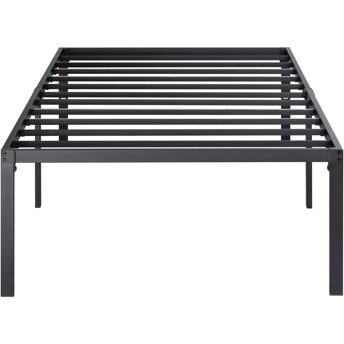 Hivvago - Twin 18-inch High Metal Platform Bed Frame with Under-bed Storage Space - Black